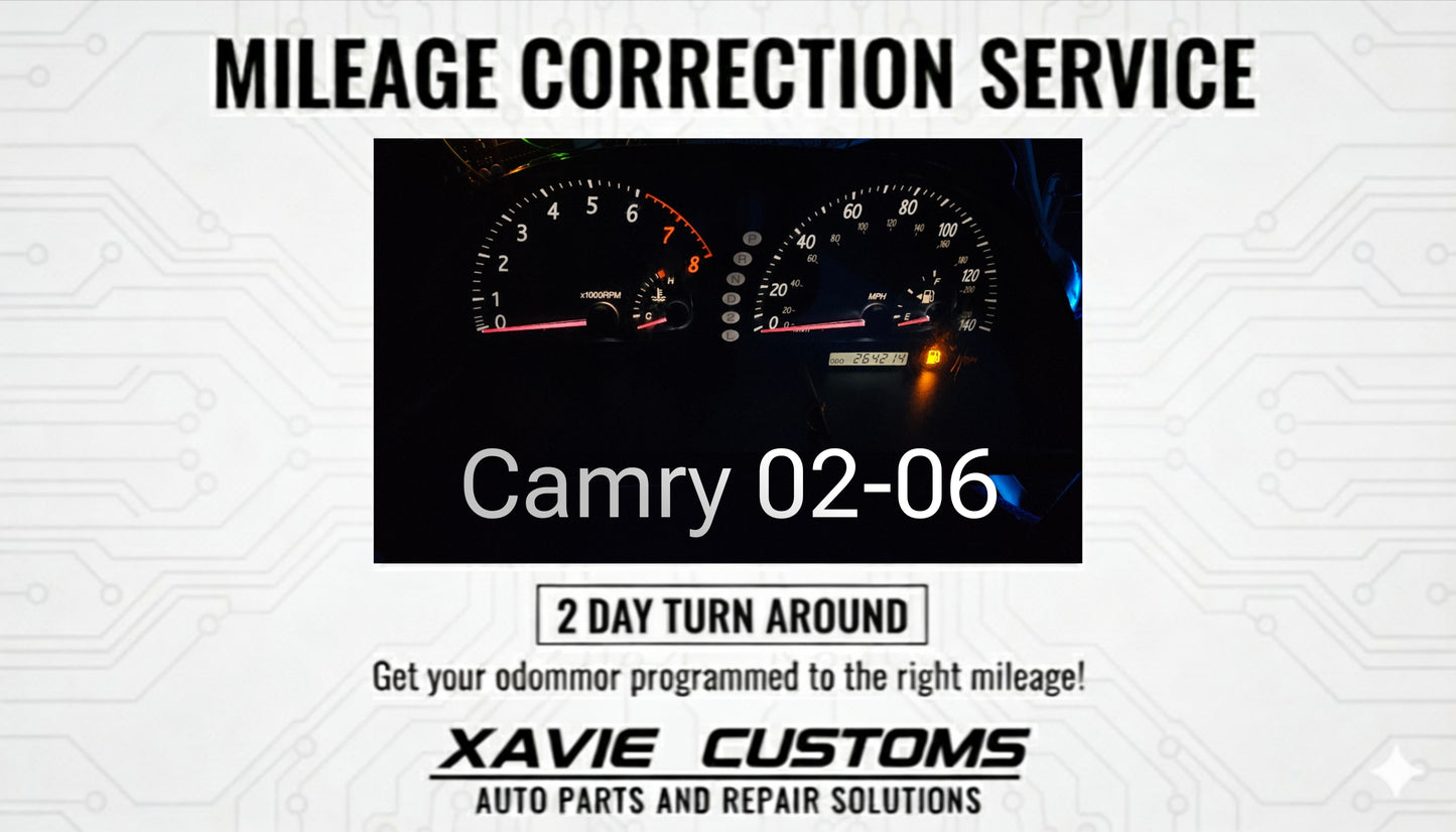 Toyota Camry 02-06 odometer correction service